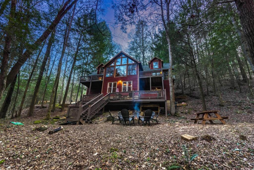 Private Creekside Cabin+Hot Tub,Pool Table, & Pets Ellijay Ngoại thất bức ảnh